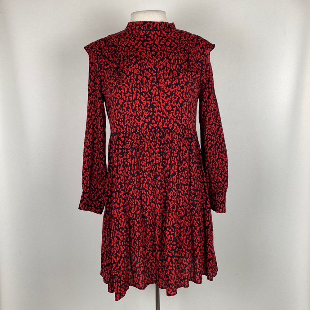 Zara, Women’s Red Cheetah Dress, Size XS